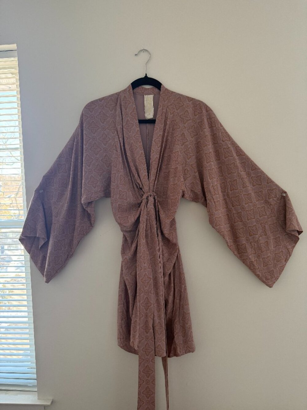 Jen’s Pirate Booty Purple Brown Boho Flowy Mini Dress Size S